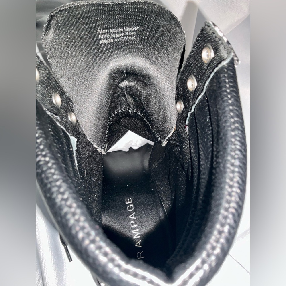 Nwot Rampage Lace Up Python Pattern Moto Combat B… - image 8